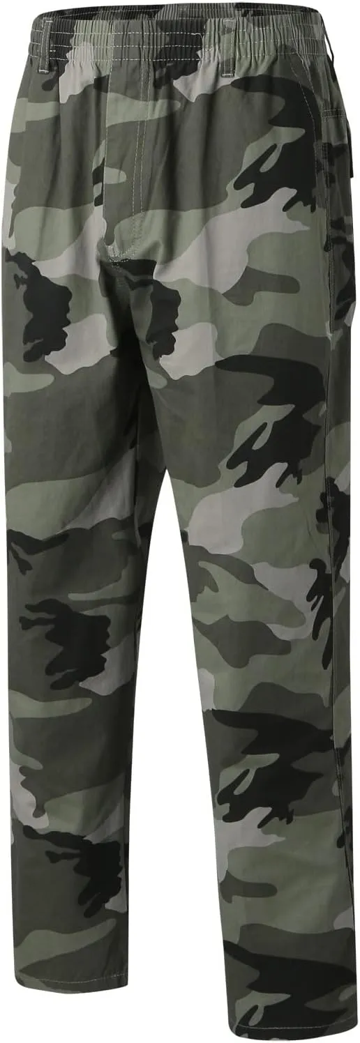 GIERIDUC Men's Fleece Cargo Sweatpants Big and Tall Cargo Pants for Men Half Long Half Short Pants Mens Wide Corduroy Pants