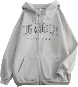 Graphic Hoodies for Women Oversized Cute Teenage Girls Sweatshirt Casual Full Zip Hoodie Autumn and Winter Tops Pullover