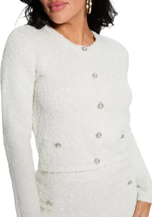 GUESS Women's Eco Long Sleeve Dorothy Cardi Sweater