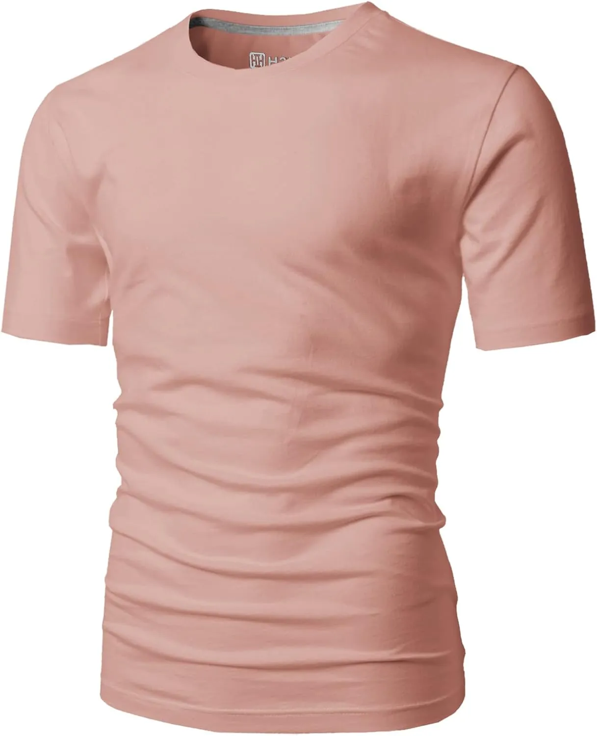 H2H Mens Casual Slim Fit Short Sleeve T-Shirts Soft Lightweight V-Neck/Crew-Neck Size XS to 3XL