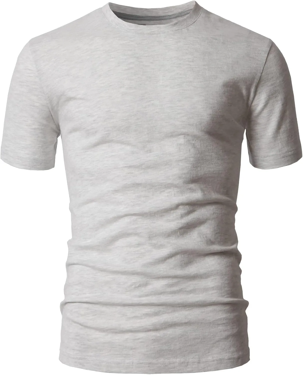 H2H Mens Casual Slim Fit Short Sleeve T-Shirts Soft Lightweight V-Neck/Crew-Neck Size XS to 3XL