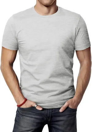 H2H Mens Casual Slim Fit Short Sleeve T-Shirts Soft Lightweight V-Neck/Crew-Neck Size XS to 3XL