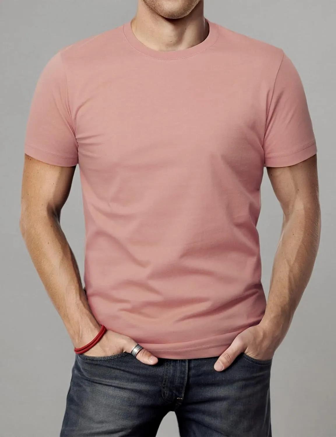 H2H Mens Casual Slim Fit Short Sleeve T-Shirts Soft Lightweight V-Neck/Crew-Neck Size XS to 3XL