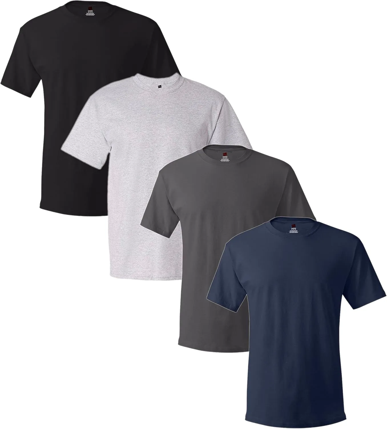 Hanes Men's Comfortsoft Tagless Crewneck T-Shirt 4 Pack