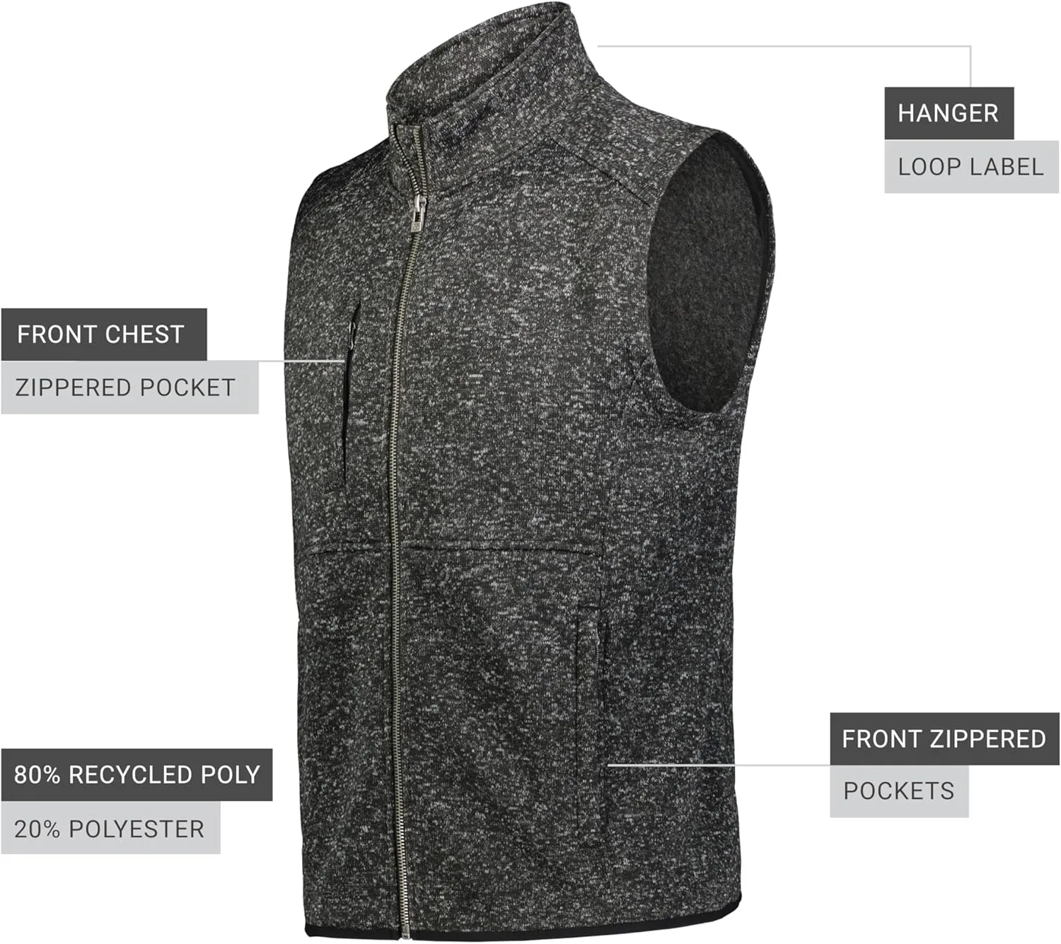 Holloway Men's Alpine Sweater Fleece Vest