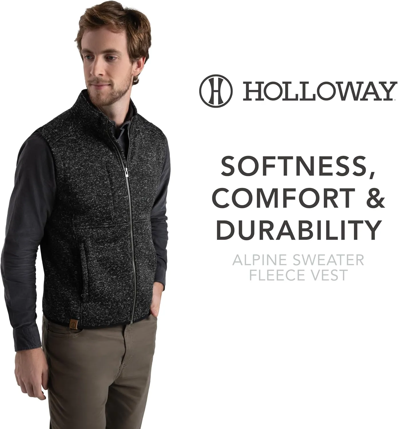 Holloway Men's Alpine Sweater Fleece Vest