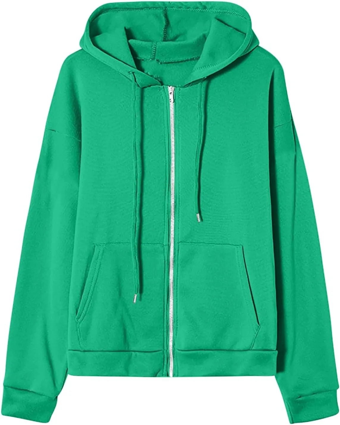Hoodies Sweatshirts for Women 2024 Casual Long Sleeve Shirt Zip Up Fleece Hoodie Jacket Coat Fall Clothes with Pocket