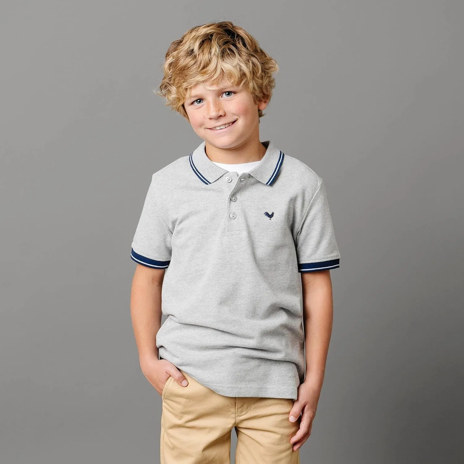 Hope & Henry Boys' Short Sleeve Polo Shirt