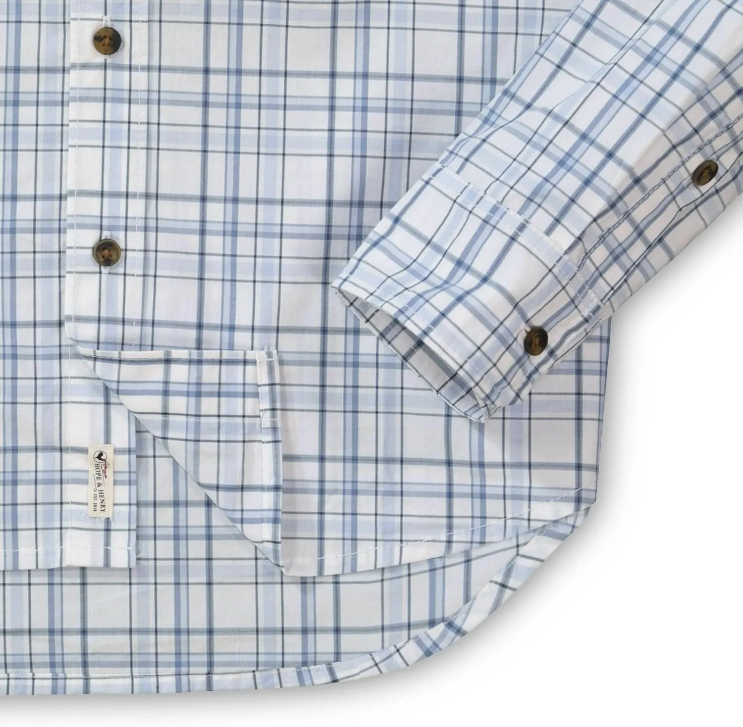 Hope & Henry Men's Long Sleeve Poplin Button Down Shirt