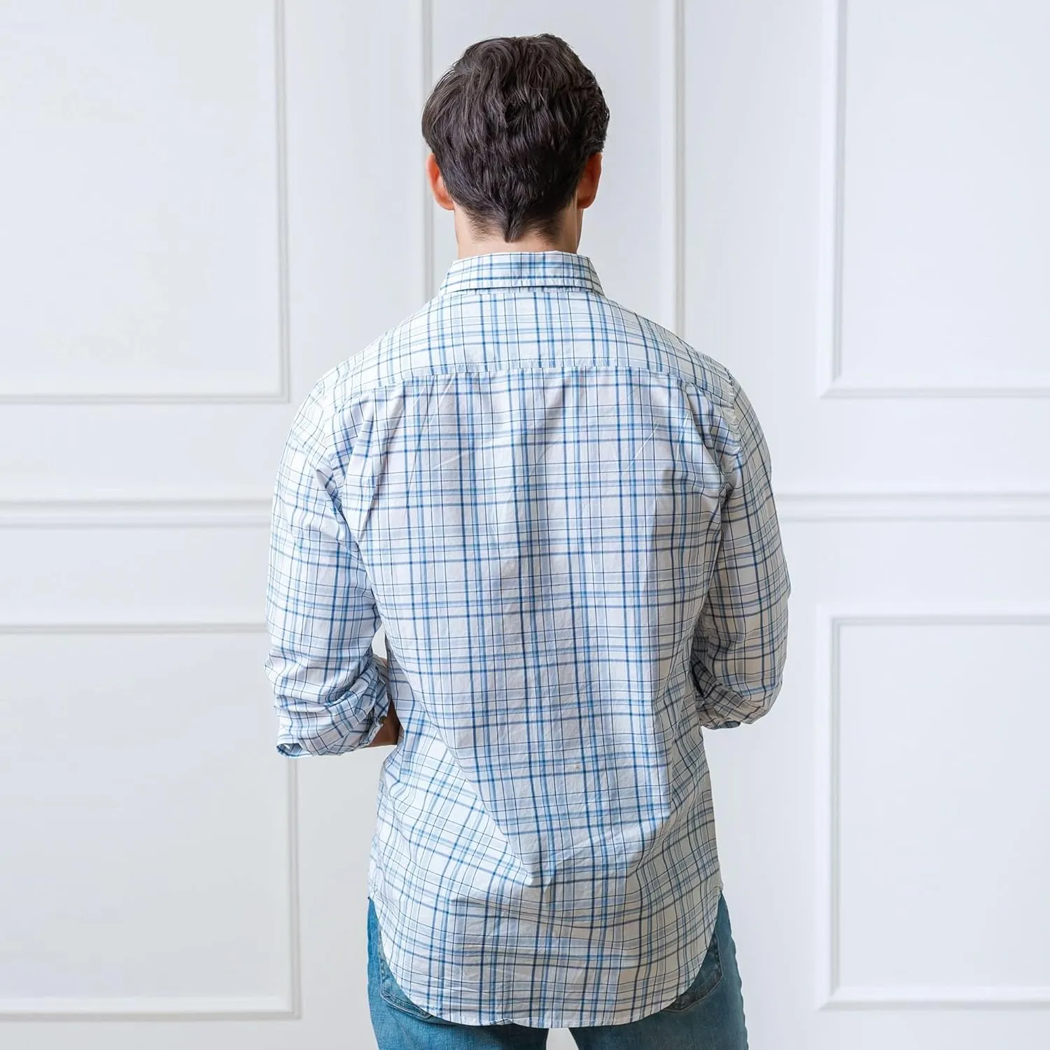 Hope & Henry Men's Long Sleeve Poplin Button Down Shirt