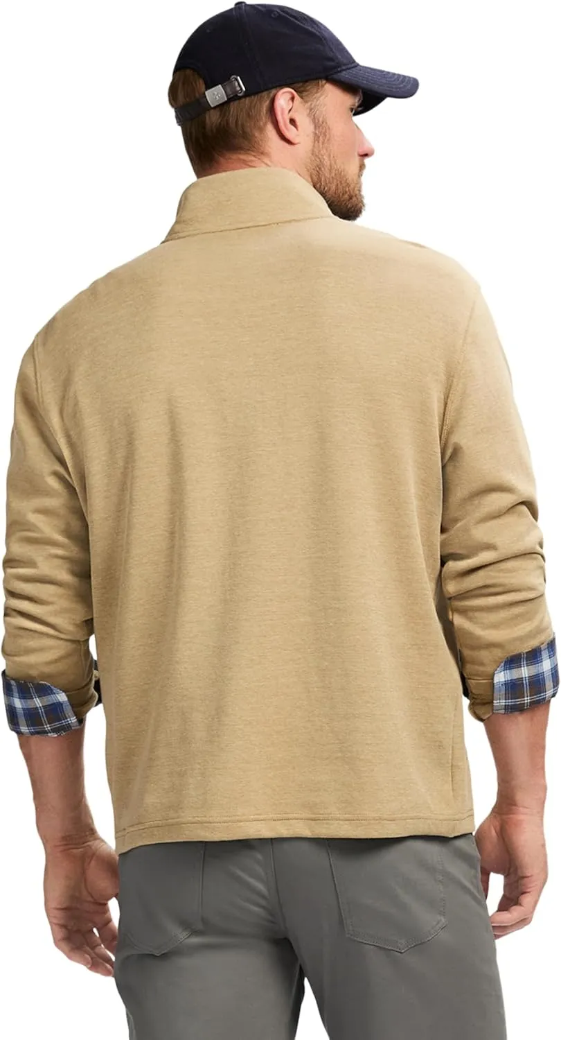 IZOD Men's Performance Comfort Quarter Zip Long Sleeve Shirt