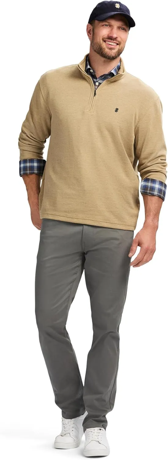 IZOD Men's Performance Comfort Quarter Zip Long Sleeve Shirt