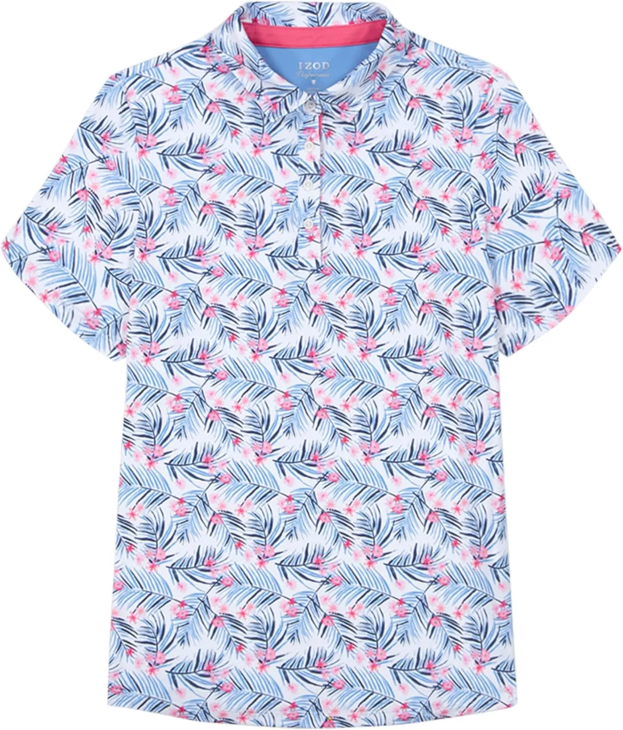 IZOD Women's Shirt Performance Stretch Golf Collared Short Sleeve