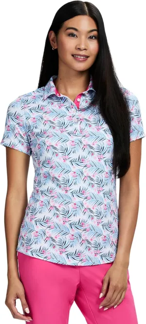 IZOD Women's Shirt Performance Stretch Golf Collared Short Sleeve