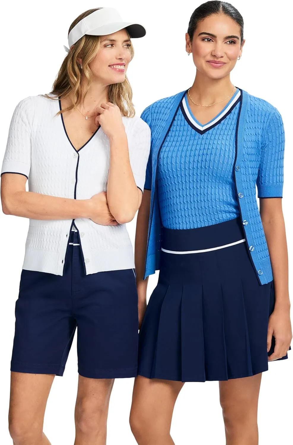 IZOD Women's Short Sleeve Cardigan Sweater