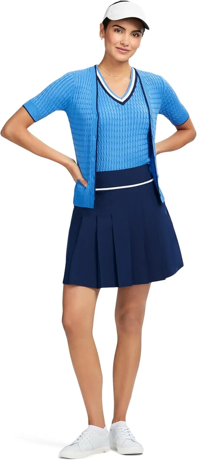 IZOD Women's Short Sleeve Cardigan Sweater