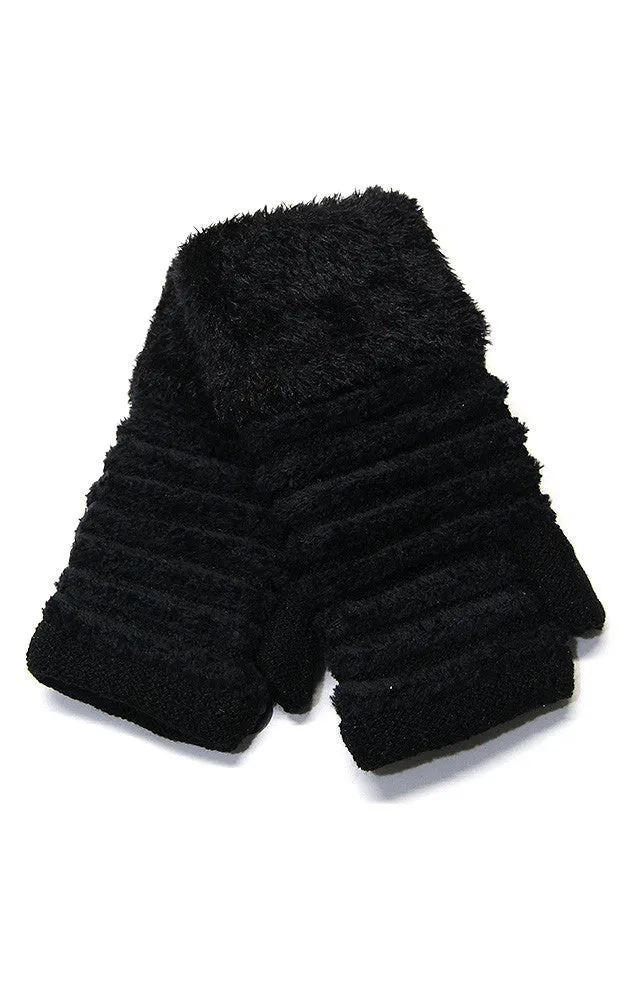 JG508 Soft Fur Fingerless Gloves 12prs Pack (JSP)