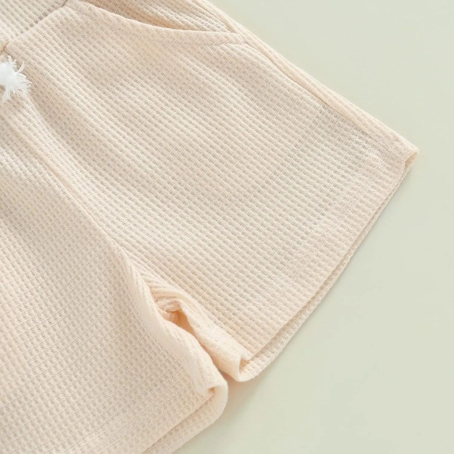 Kupretty Toddler Baby Boy Summer Clothes Embroiderey Waffle Knit Short Sleeve T-Shirt Tees   Casual Shorts Cute Clothing Set