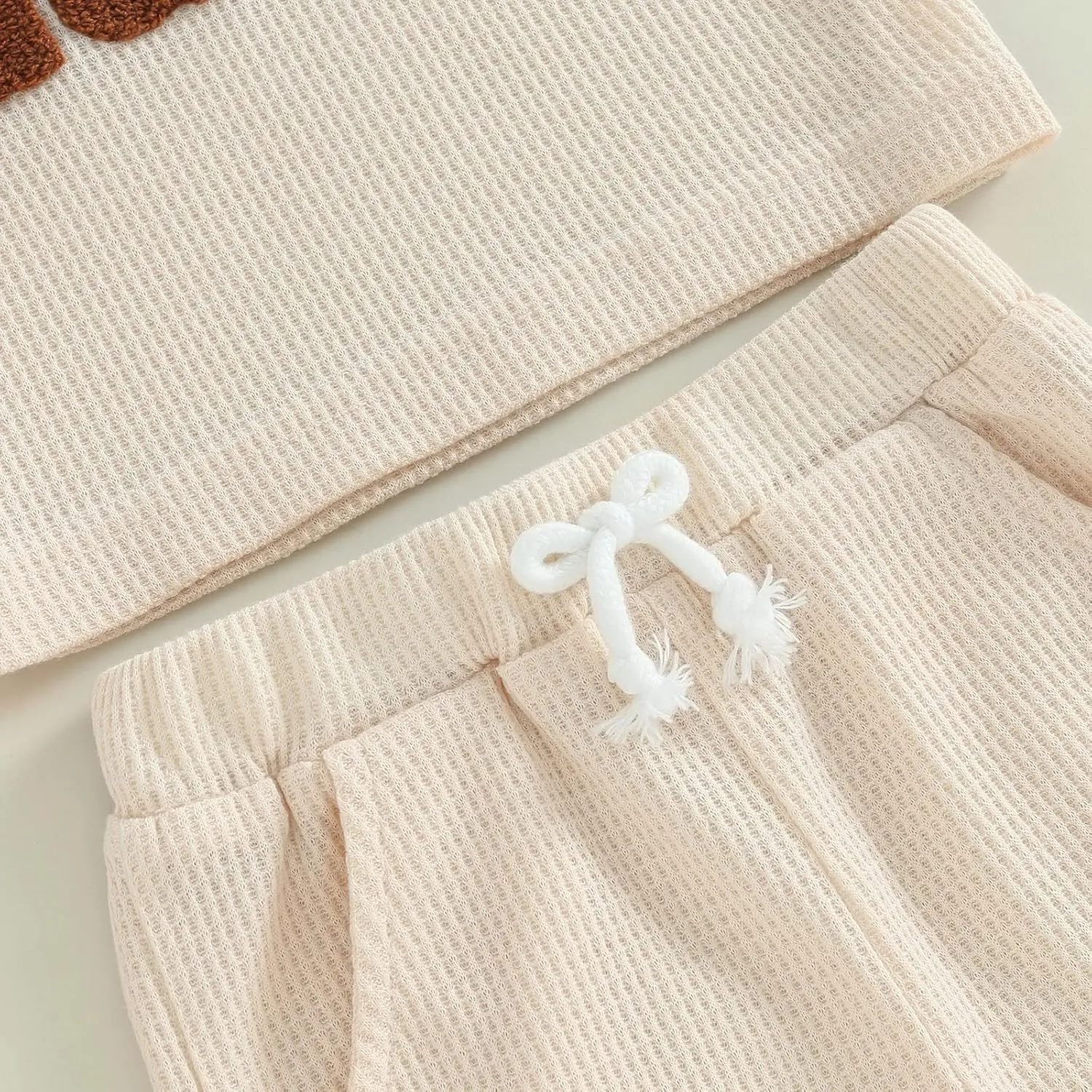 Kupretty Toddler Baby Boy Summer Clothes Embroiderey Waffle Knit Short Sleeve T-Shirt Tees   Casual Shorts Cute Clothing Set