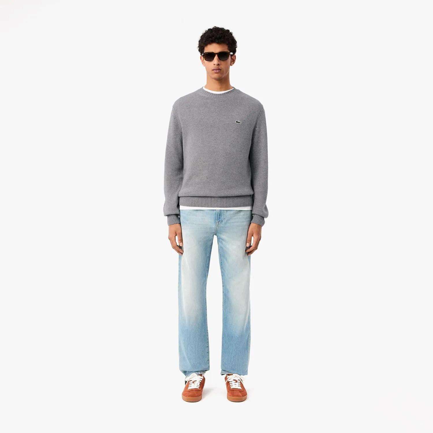 Lacoste Men's Carded Wool Crew Neck Sweater