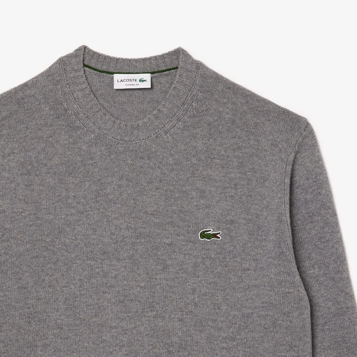 Lacoste Men's Carded Wool Crew Neck Sweater