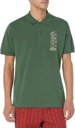 Lacoste Men's Short Sleeve Stacked Timeline Croc Polo Shirt
