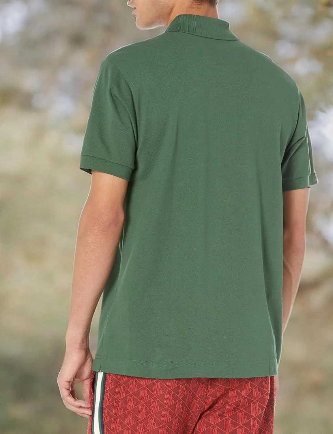 Lacoste Men's Short Sleeve Stacked Timeline Croc Polo Shirt