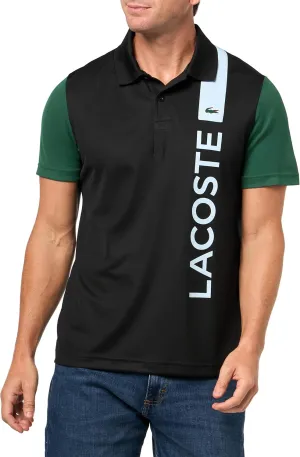 Lacoste Men's Ultra Dry Print Branding Sport Polo Shirt
