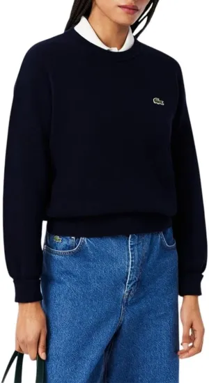 Lacoste Women's Crewneck Cotton Pullover Sweater