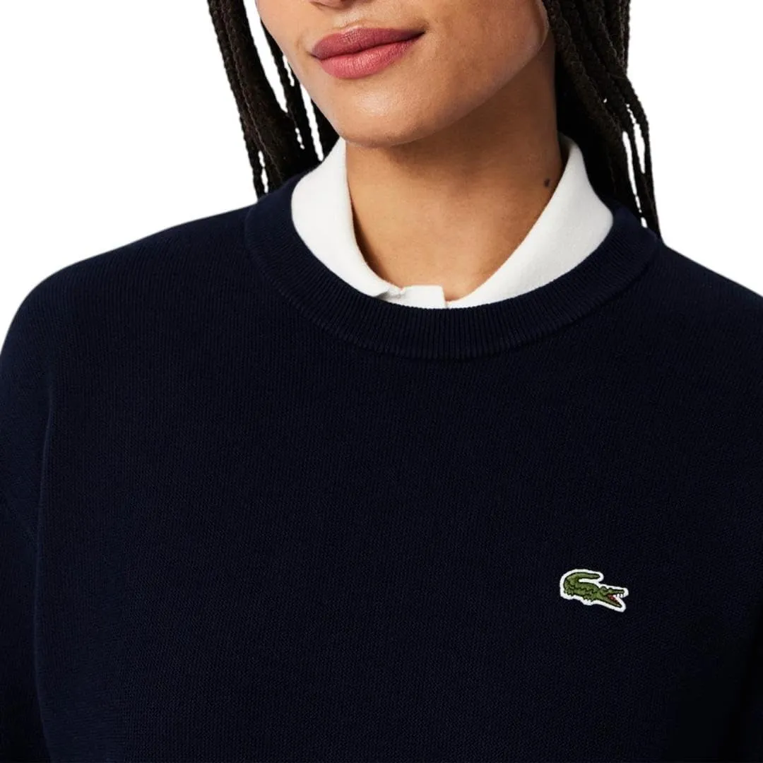 Lacoste Women's Crewneck Cotton Pullover Sweater