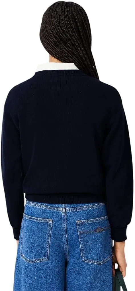 Lacoste Women's Crewneck Cotton Pullover Sweater