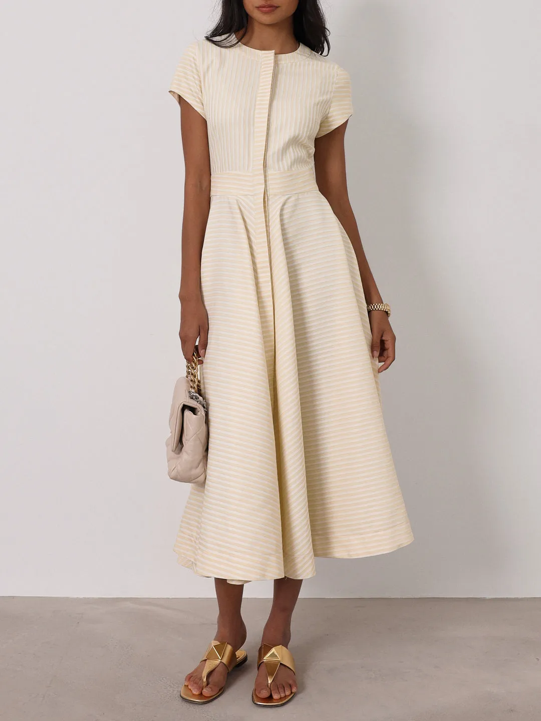 Leilani Stripe Dream Dress | Pastel Lemon