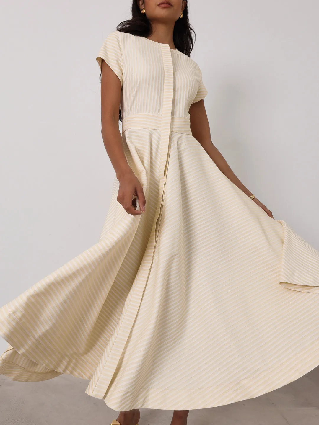 Leilani Stripe Dream Dress | Pastel Lemon
