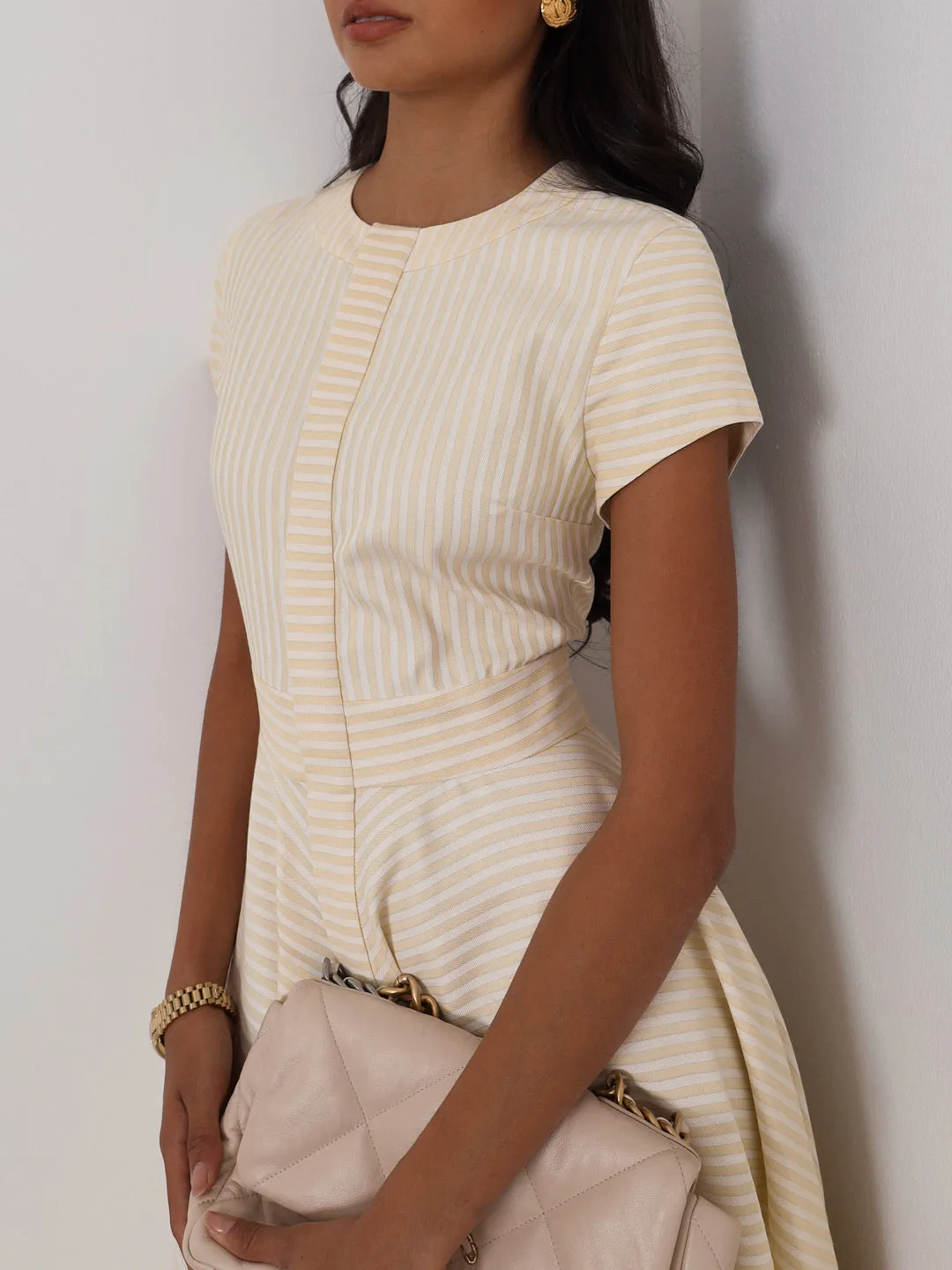 Leilani Stripe Dream Dress | Pastel Lemon
