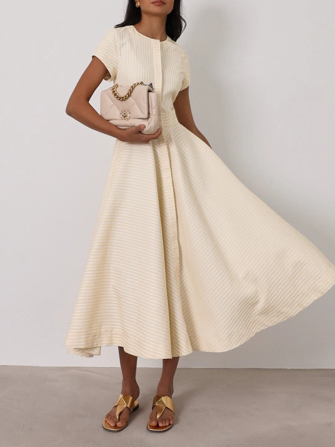 Leilani Stripe Dream Dress | Pastel Lemon