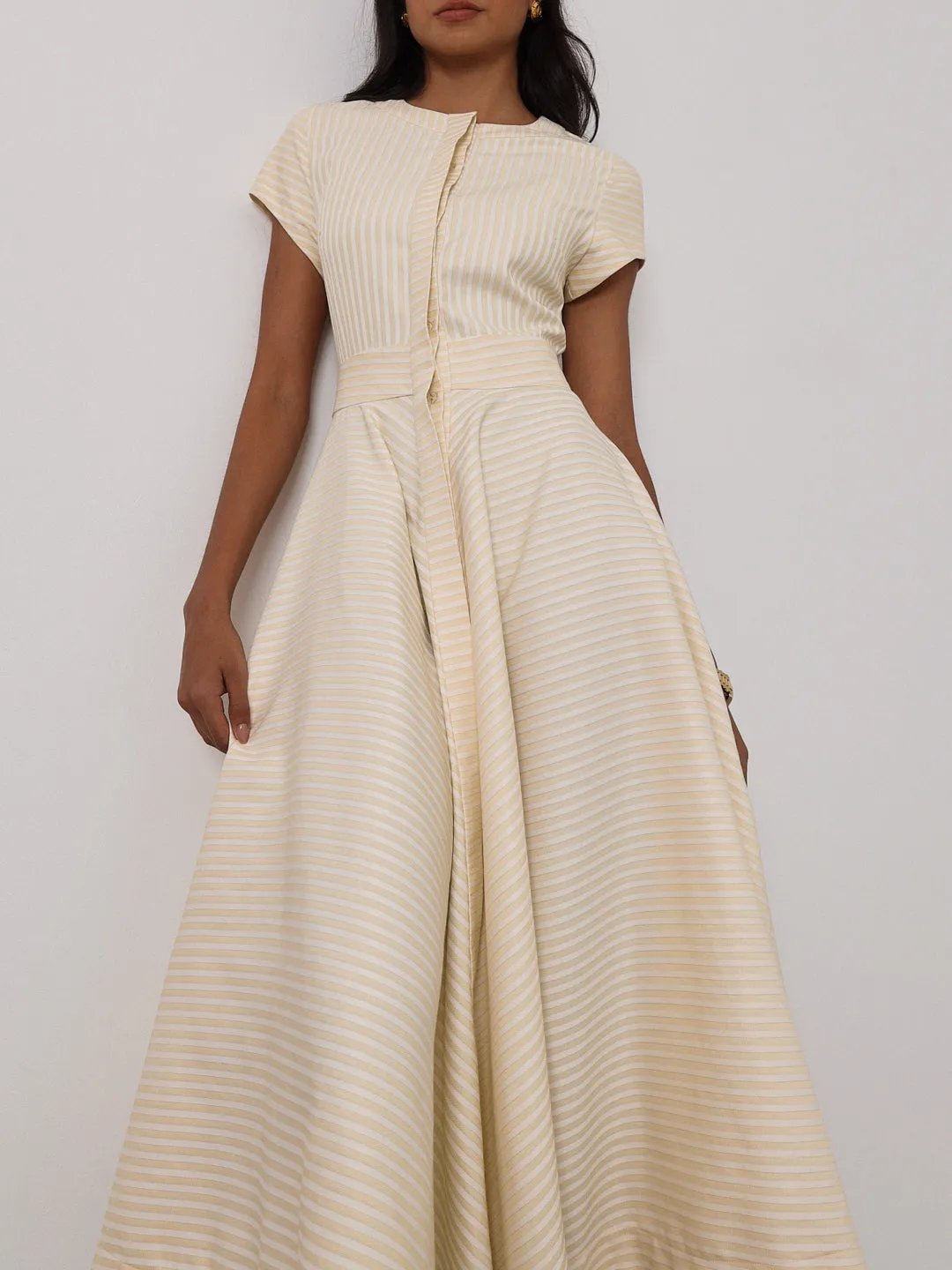 Leilani Stripe Dream Dress | Pastel Lemon