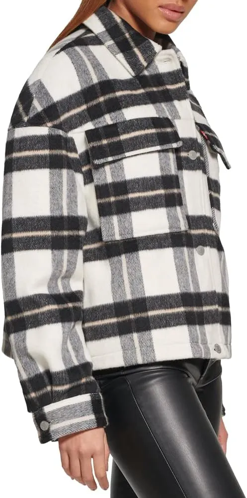 Levi's womens Wool Blend Shorty Shirt Jacket