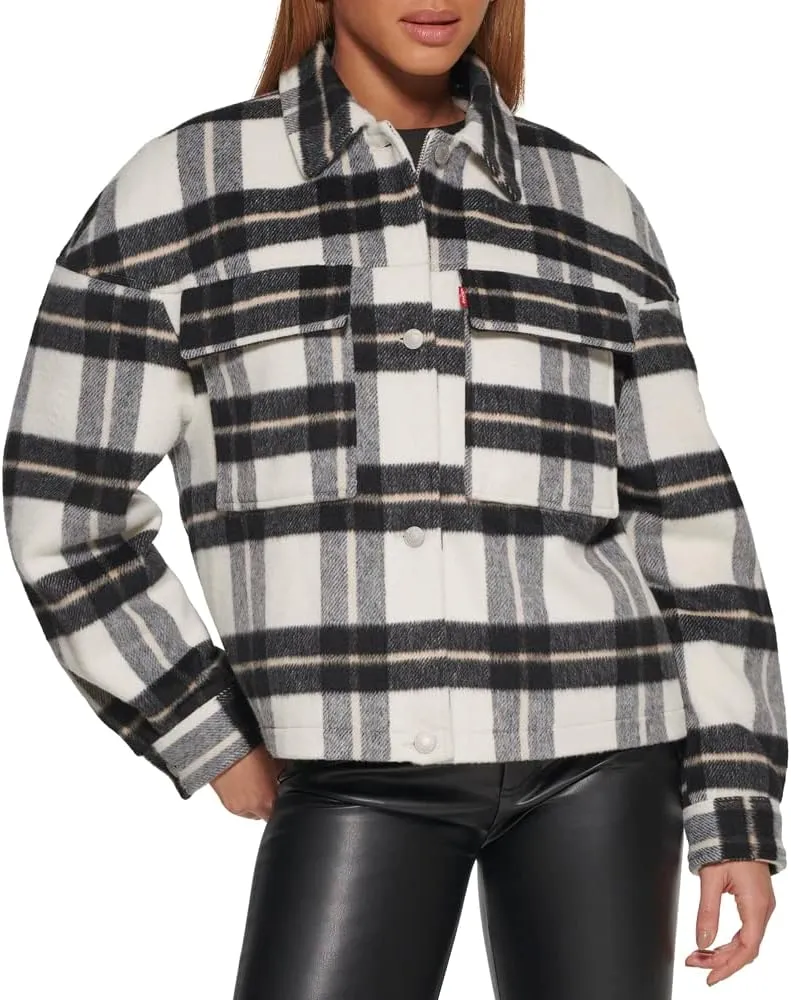Levi's womens Wool Blend Shorty Shirt Jacket
