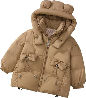 Lightweight Jacket for Kids Winter Warm Thick Solid Cotton Long Sleeve Padded Jacket Coat Clothes Winter Kids