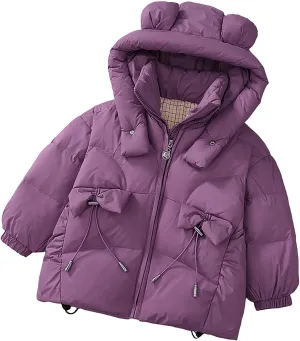 Lightweight Jacket for Kids Winter Warm Thick Solid Cotton Long Sleeve Padded Jacket Coat Clothes Winter Kids