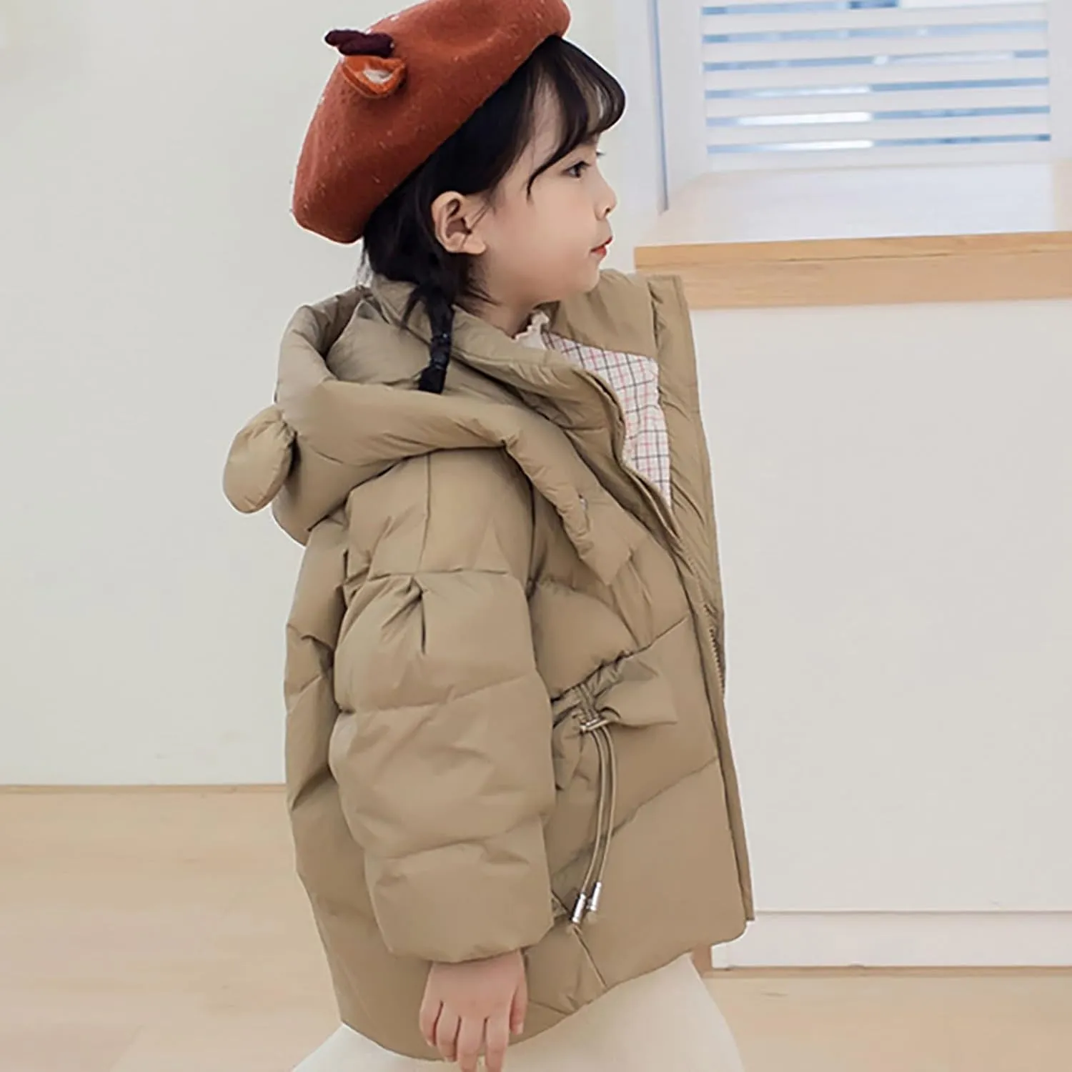 Lightweight Jacket for Kids Winter Warm Thick Solid Cotton Long Sleeve Padded Jacket Coat Clothes Winter Kids