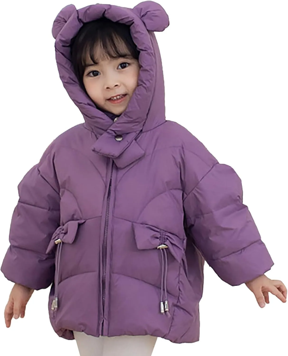 Lightweight Jacket for Kids Winter Warm Thick Solid Cotton Long Sleeve Padded Jacket Coat Clothes Winter Kids