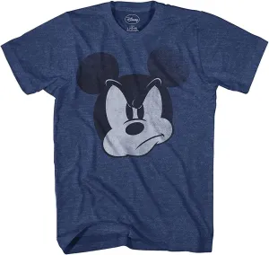 Mad Mickey Mouse Distressed Design T-Shirt for Adults