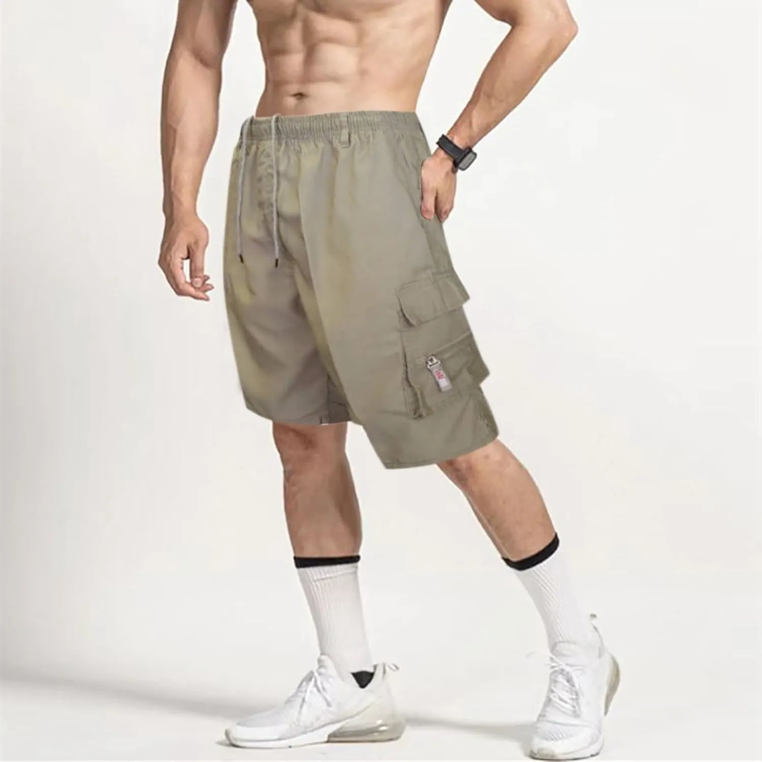 Men Jogging Bottoms Pants Casual Breathable Joggers Outdoor Sweatpants Elasticated Waist Cargo Pant