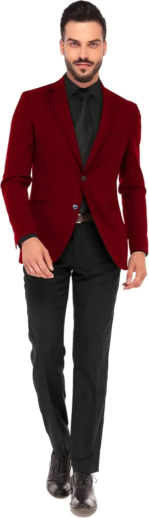 Men's Blazer 2 Button Long Sleeve Regular Fit Suit Sport Coat Jacket Business Casual Lightweight Sport Coat