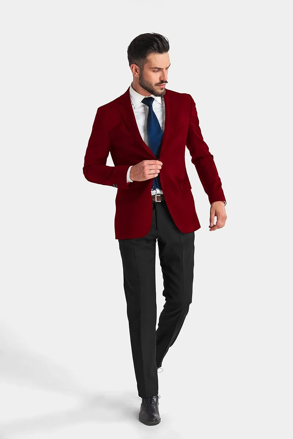 Men's Blazer 2 Button Long Sleeve Regular Fit Suit Sport Coat Jacket Business Casual Lightweight Sport Coat