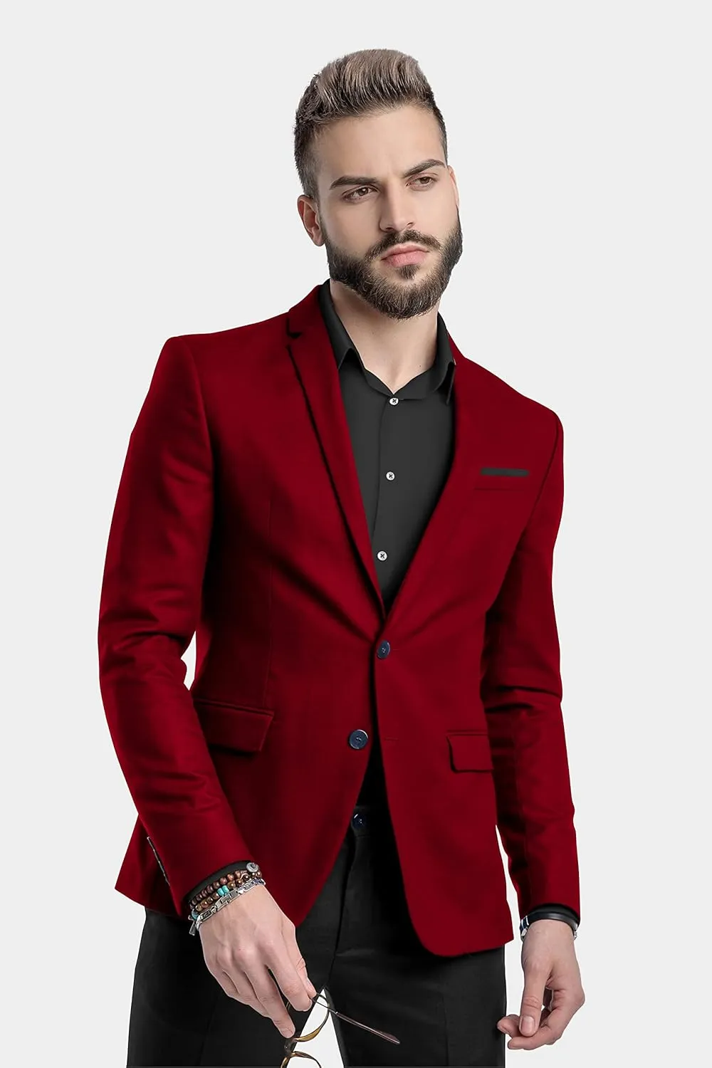 Men's Blazer 2 Button Long Sleeve Regular Fit Suit Sport Coat Jacket Business Casual Lightweight Sport Coat