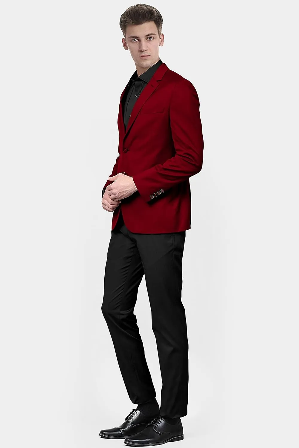 Men's Blazer 2 Button Long Sleeve Regular Fit Suit Sport Coat Jacket Business Casual Lightweight Sport Coat