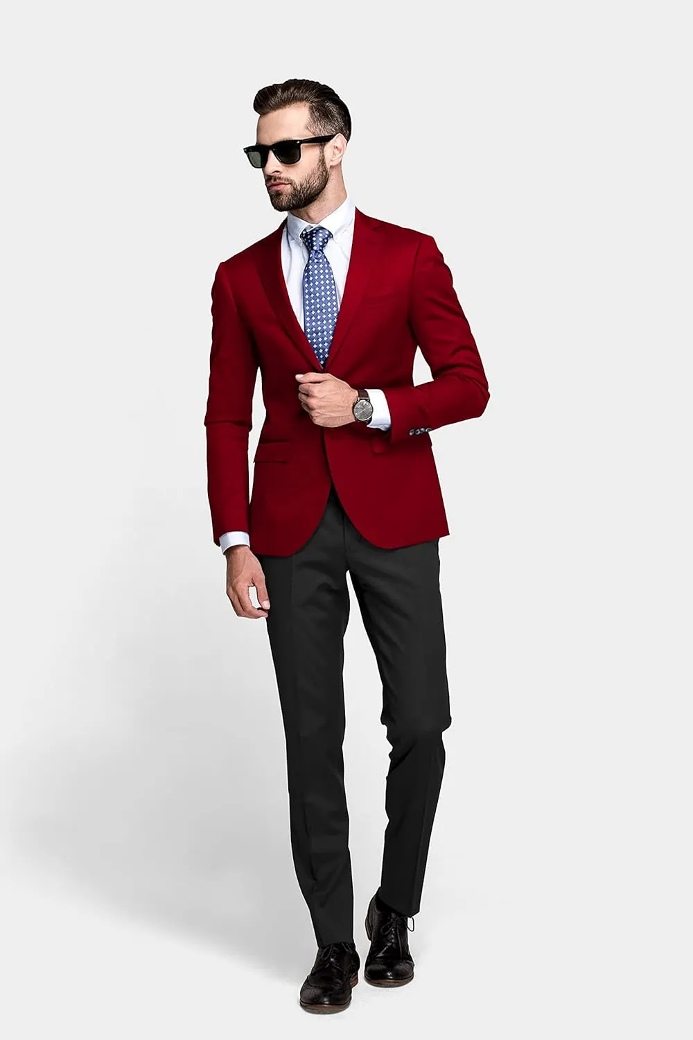 Men's Blazer 2 Button Long Sleeve Regular Fit Suit Sport Coat Jacket Business Casual Lightweight Sport Coat
