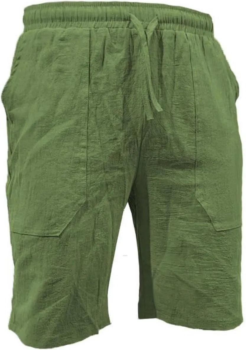 Mens Casual Drawstring Beach Shorts Lightweight Summer Yoga Golf Shorts with Pockets Trendy Resort Wear Shorts for Men